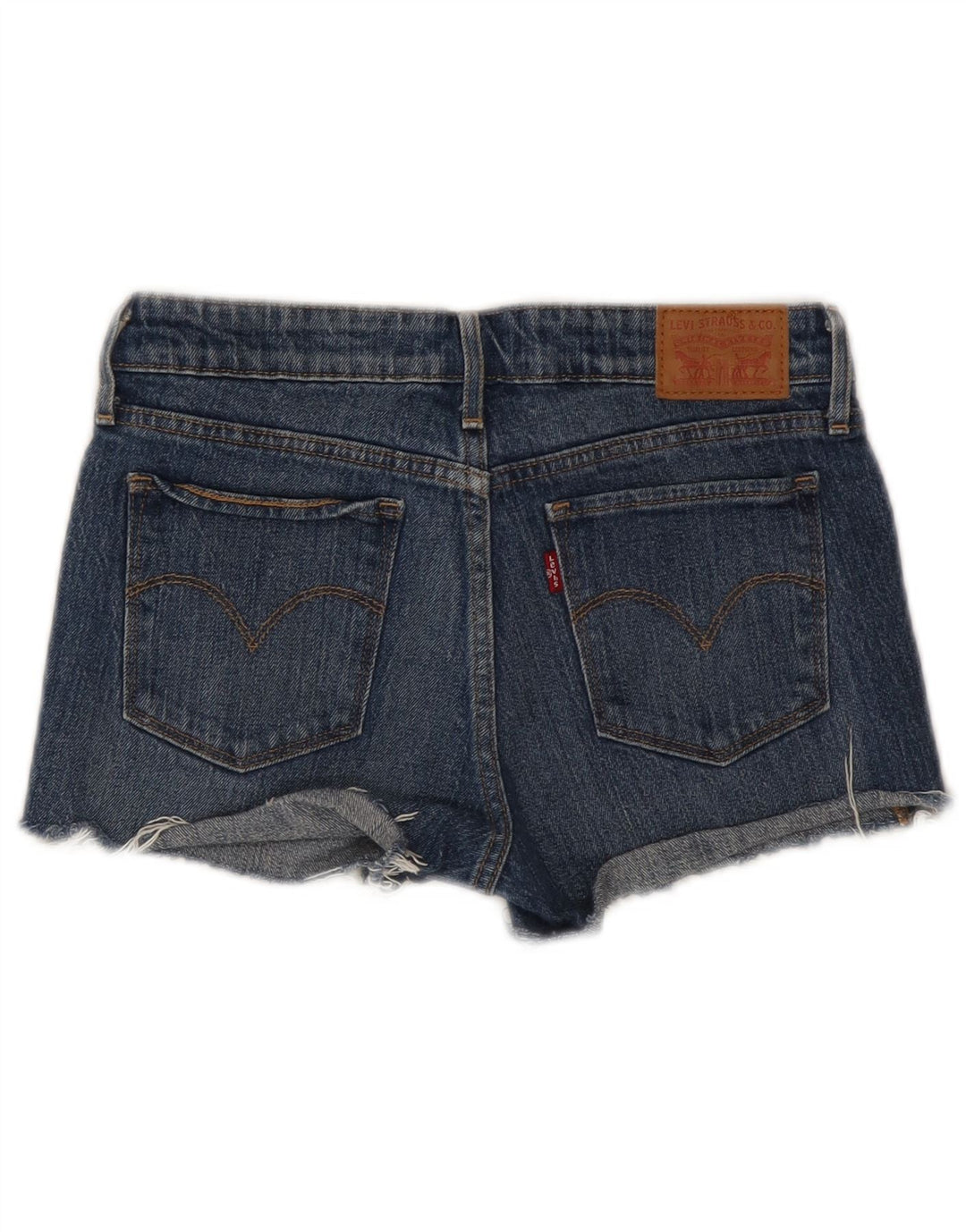 Levi's ženske 712 tanke traper kratke hlače W26 male plave boje pamuka