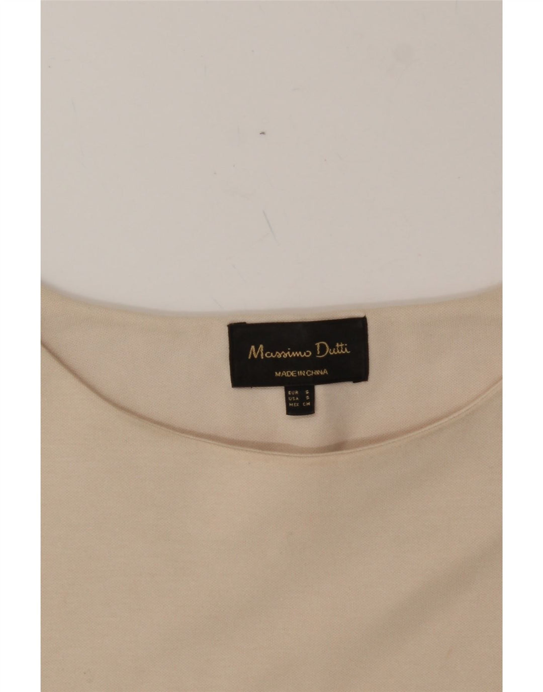MASSIMO DUTTI Womens Oversized 3/4 Sleeve Blouse Top UK 10 Small Off White Vintage Massimo Dutti and Second-Hand Massimo Dutti from Messina Hembry 