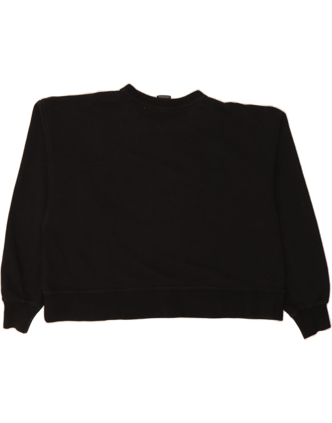 NIKE Womens Oversized Crop Sweatshirt Jumper UK 10 Small Black Cotton Vintage Nike and Second-Hand Nike from Messina Hembry 