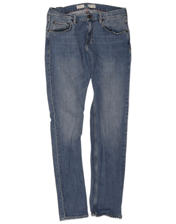 Tommy Hilfiger Mens Denton Straight Jeans W34 L34 Plavi pamuk