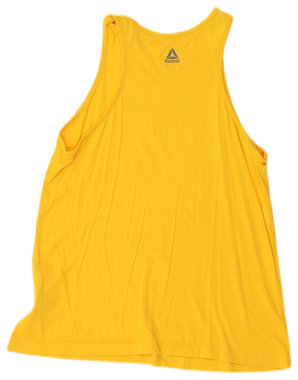 Reebok Ženski Les Mills Graphic Vest Top UK 8/10 Small Yellow
