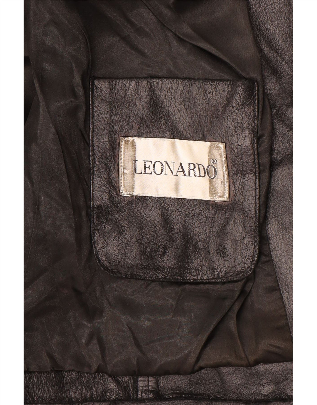 LEONARDO Womens Faux Leather Bomber Jacket UK 2 2XS Black