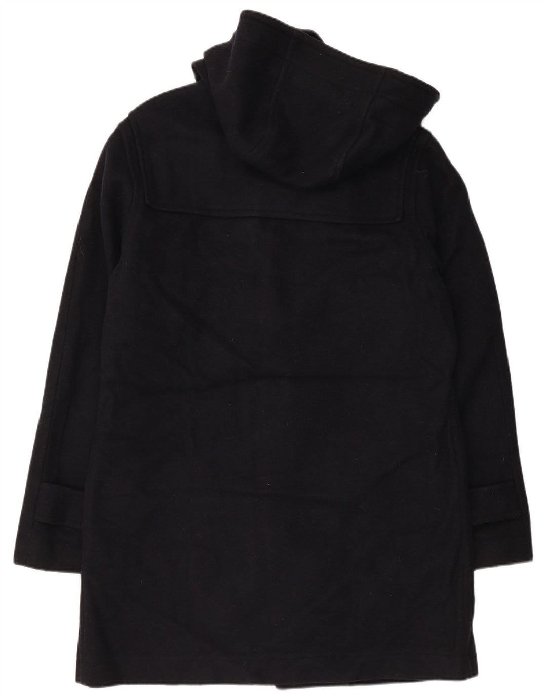 VINTAGE ženski duffle kaput s kapuljačom UK 18 XL tamnoplava vuna