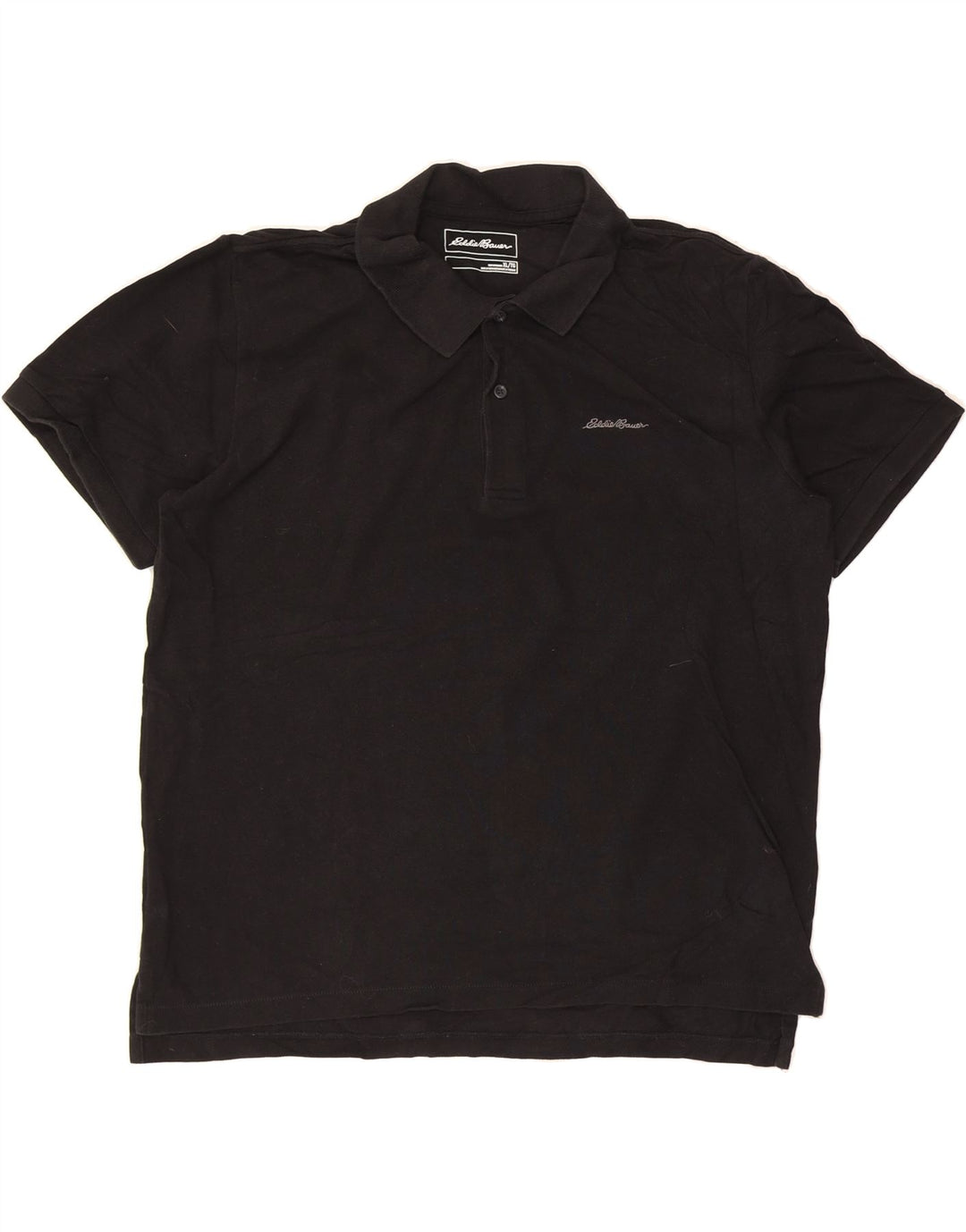 EDDIE BAUER Mens Polo Shirt XL Black Cotton Vintage Eddie Bauer and Second-Hand Eddie Bauer from Messina Hembry 
