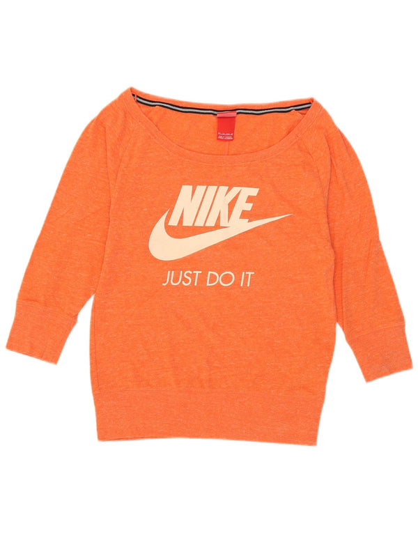 Nike Ženski džemper s 3/4 rukavima Graphic UK 6 XS Orange Flecked