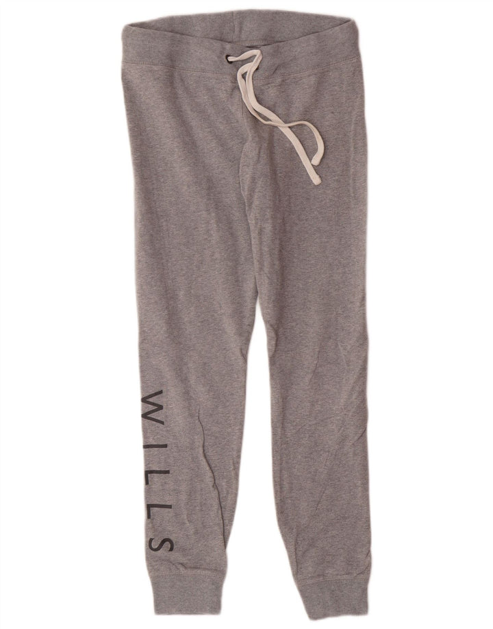 JACK WILLS Ženske trenirke s grafičkim motivima Joggers hlače UK 12 srednje sive
