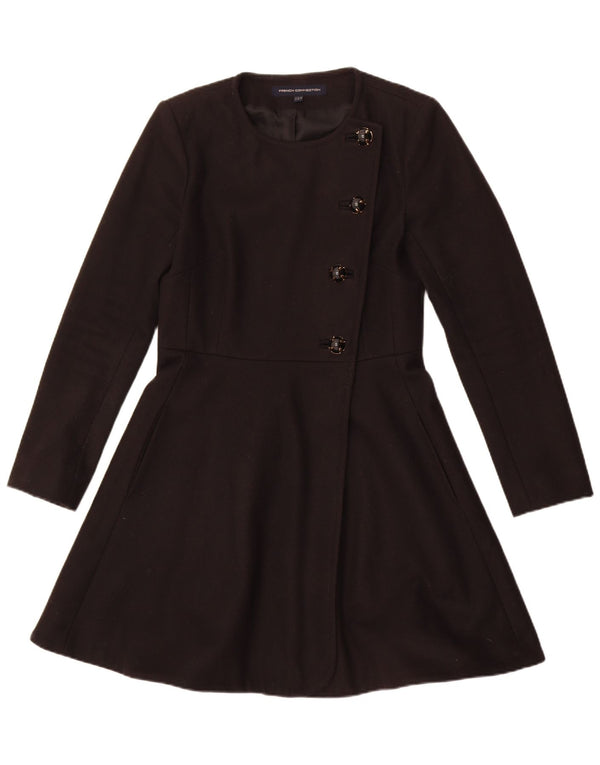 French Connection ženski kaput UK 10 Mala crna vuna