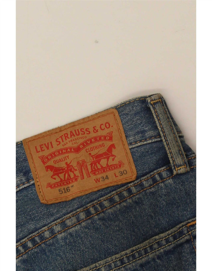 Levi's muške 516 ravne traperice W34 L30 plave