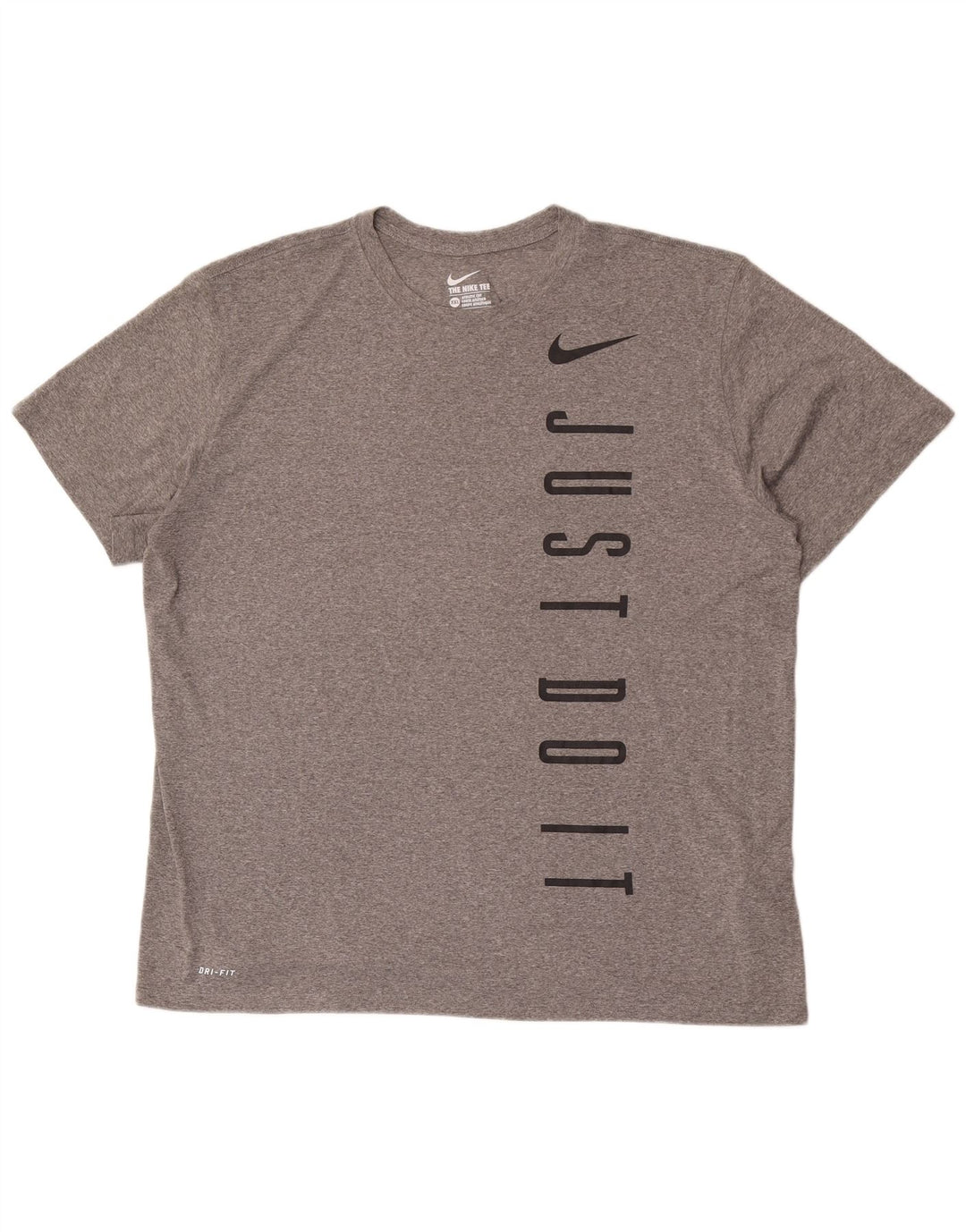 Nike Dri Fit majica kratkih rukava 2XL sivi poliester