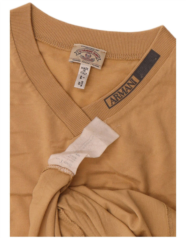 Armani Jeans Ženska majica kratkih rukava IT 44 srednje bež pamuk