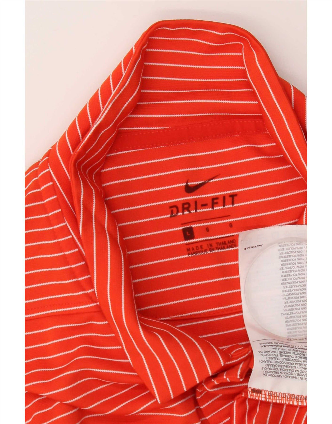 Nike muška Dri Fit polo majica s velikim narančastim prugama od poliestera