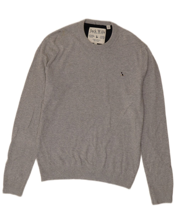 Jack Wills muški džemper s okruglim izrezom srednje sive boje