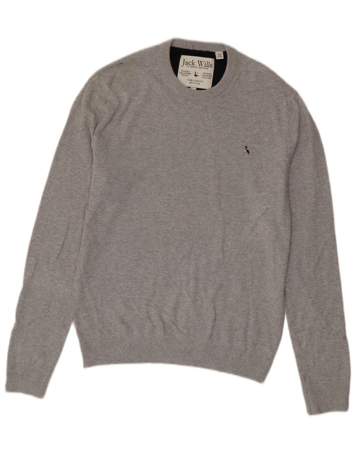 Jack Wills muški džemper s okruglim izrezom srednje sive boje