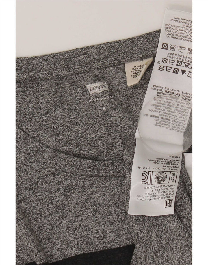 Levi's majica kratkih rukava s grafičkim motivima, UK 10 malih sivih flekastih poliestera