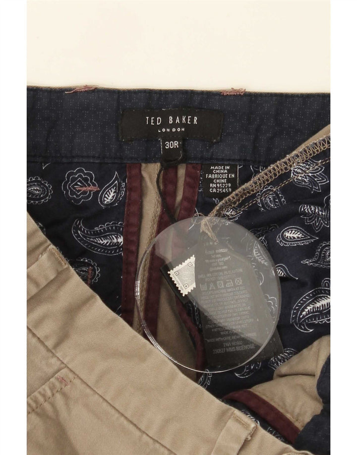 Ted Baker Muške chino kratke hlače W30, srednji kaki pamuk