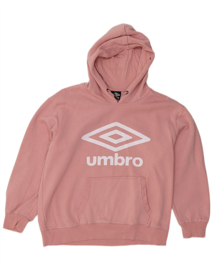 Umbro muška majica s kapuljačom s kapuljačom, srednji ružičasti pamuk
