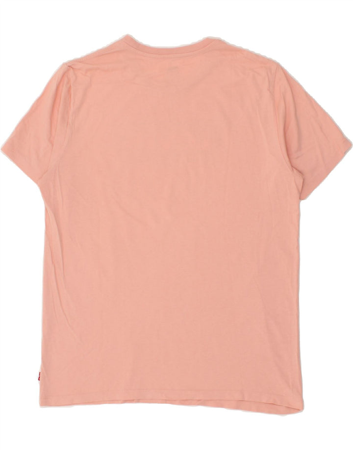 LEVI'S Womens Graphic T-Shirt Top UK 16 Large Pink Vintage Levi's and Second-Hand Levi's from Messina Hembry 