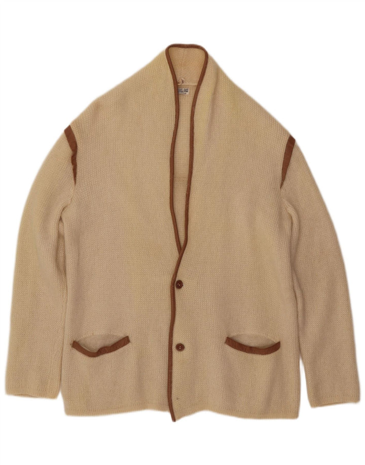 Beltrami muški kardigan džemper srednje veličine od bijelog mohera