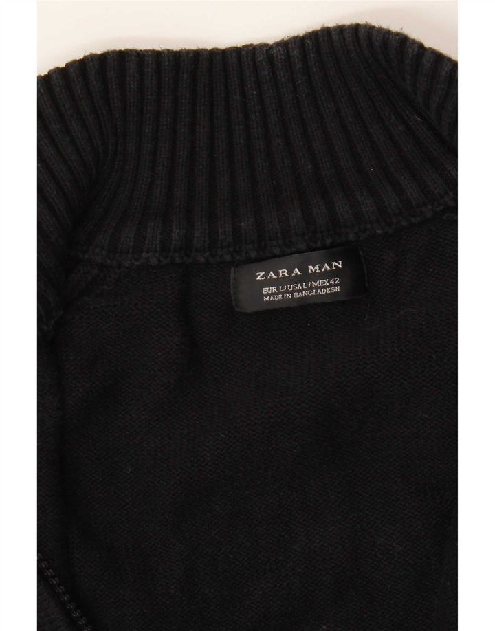 Veliki crni muški kardigan pulover Zara