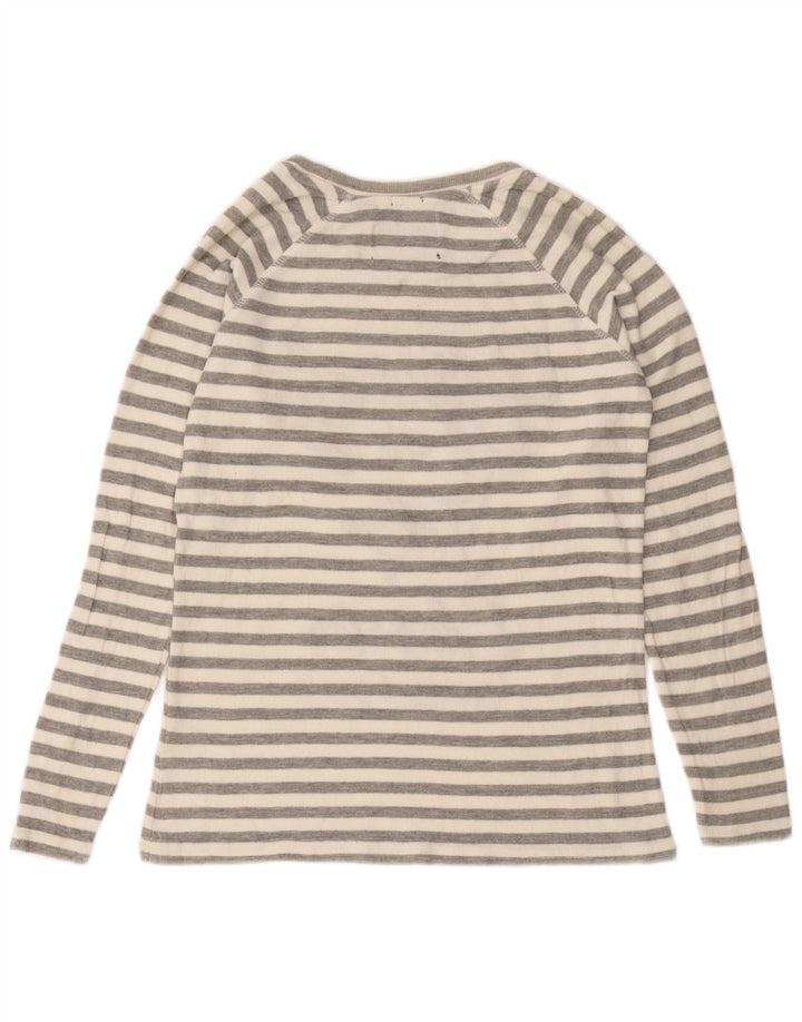 Superdry ženska majica dugih rukava s grafikom UK 10, pamuk s malim sivim prugama