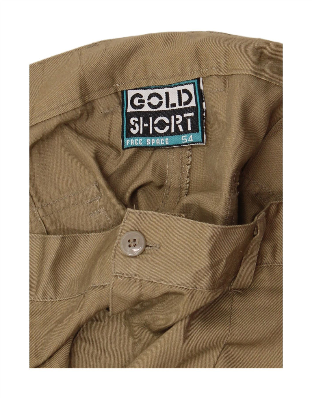 Vintage muške kratke chino hlače s klinovima IT 54 2XL W36 bež poliester