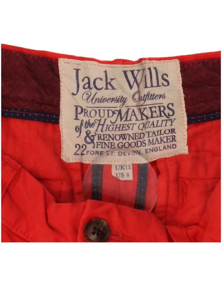 Jack Wills Ženske chino kratke hlače UK 12 srednje W32 crvene