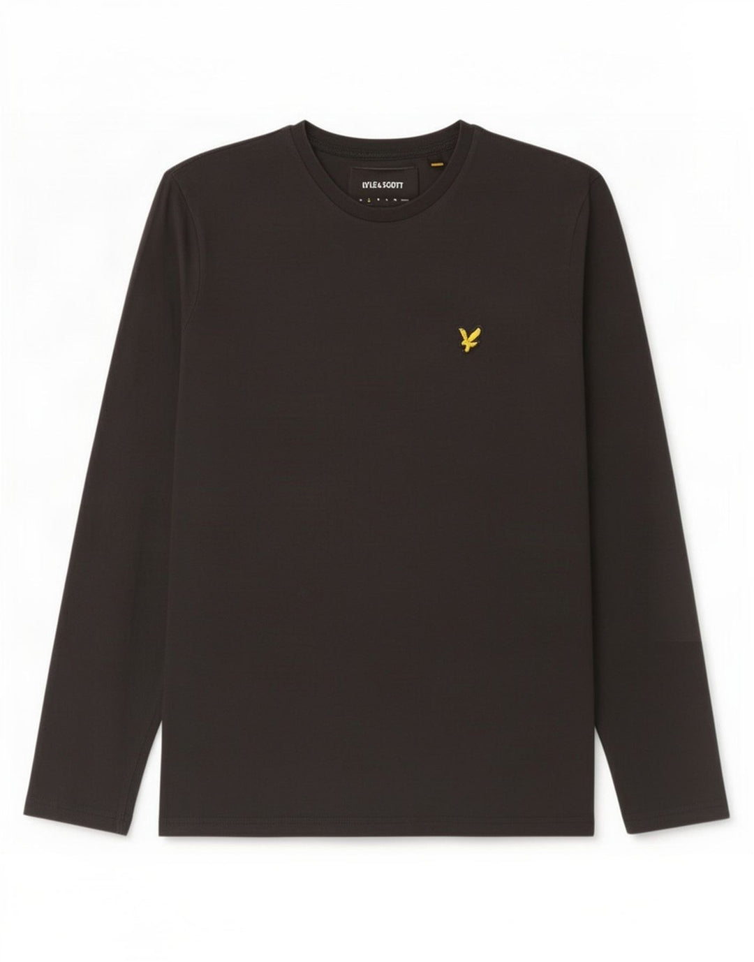 Lyle & Scott muška majica dugih rukava mala crna pamučna