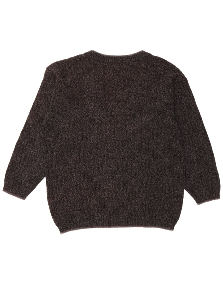 Vintage muški kardigan džemper XL crni