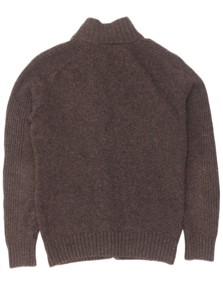 Woolrich muški grafički kardigan džemper veliki sivi