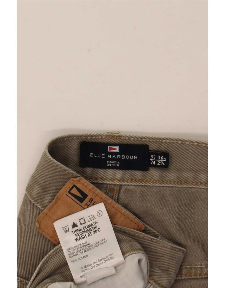 Marks & Spencer muške ravne traperice Blue Harbor W36 L29 sivi pamuk