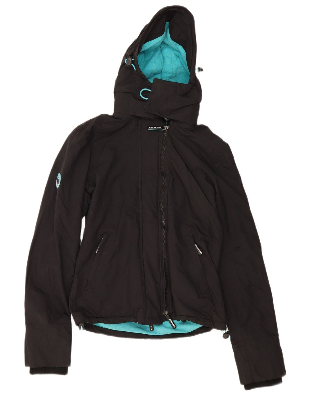 SUPERDRY ženska velika vjetrovka jakna UK 10 mala crna