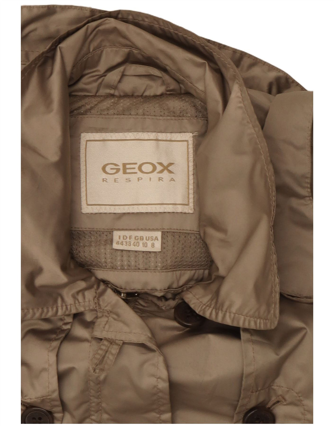 Geox Respira ženska jakna parka s kapuljačom UK 10 Small Beige Poliester