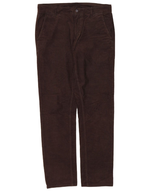 Napapijri ženske ravne hlače od samta W30 L30 smeđe