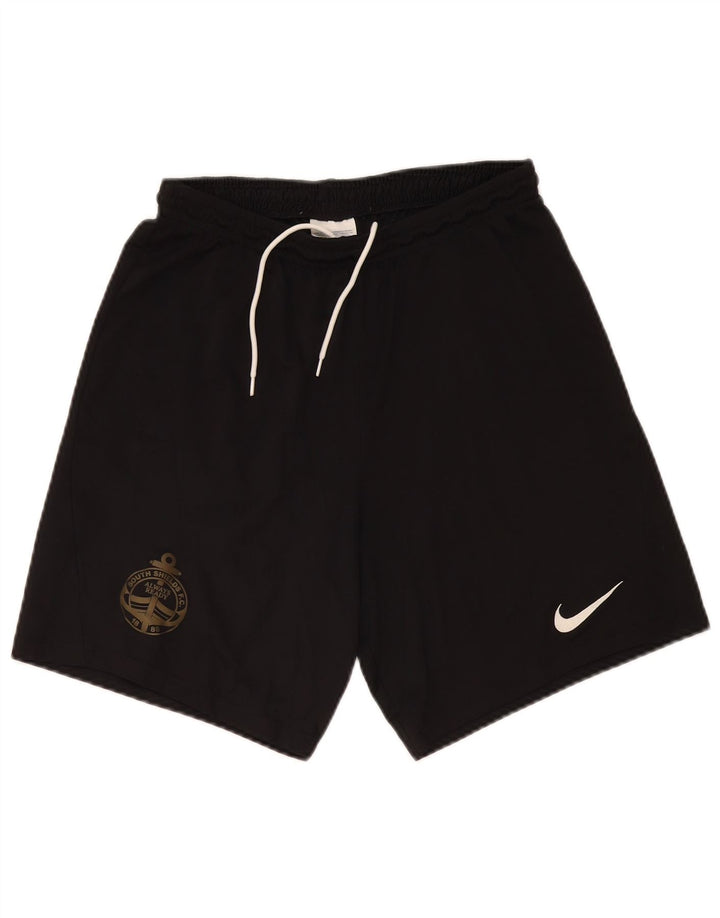 Nike Mens South Shields F.C. Velike sportske kratke hlače od crnog poliestera
