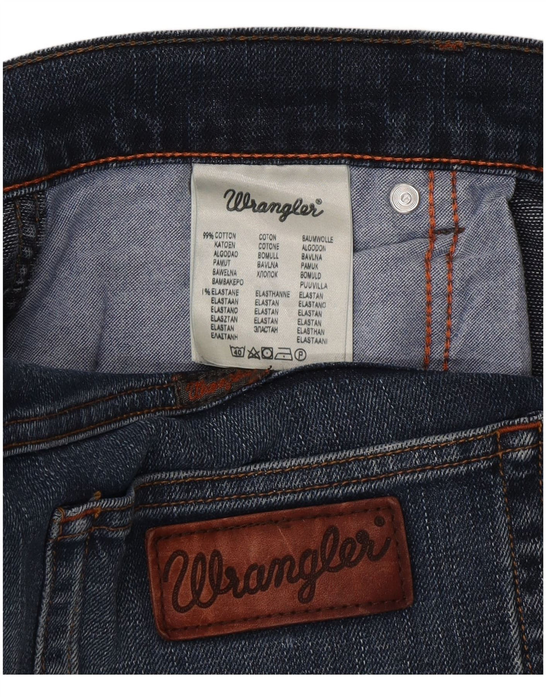Wrangler muške ravne traperice W34 L30 plavi pamuk