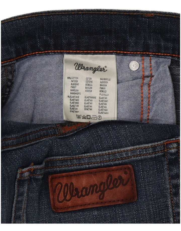 Wrangler muške ravne traperice W34 L30 plavi pamuk