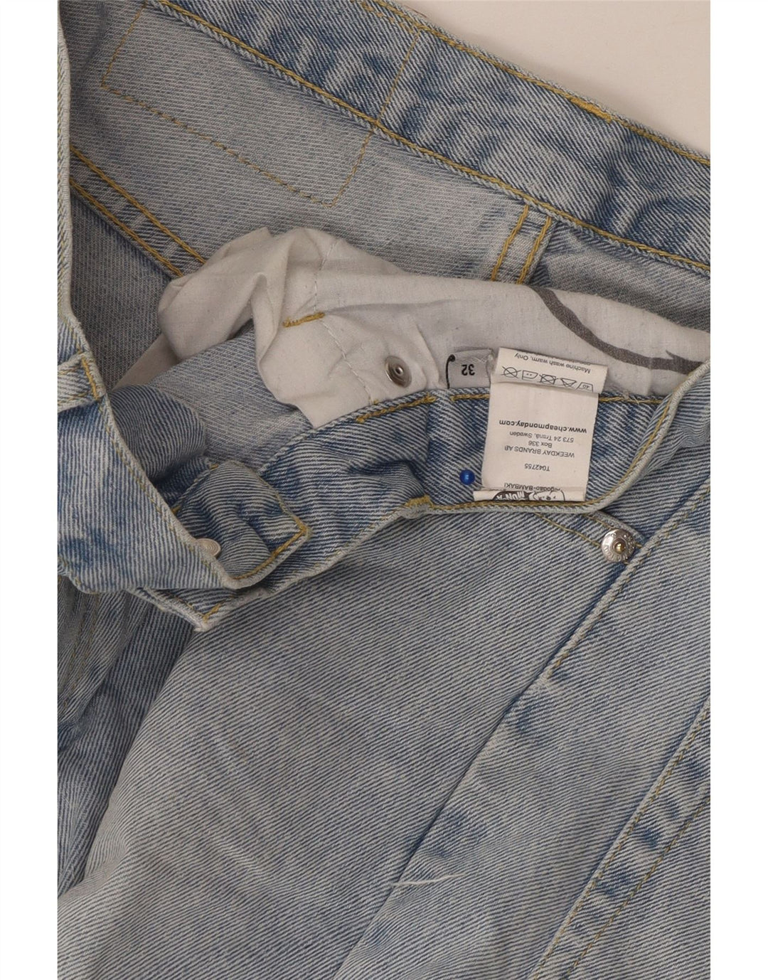 CHEAP MONDAY Muške traper kratke hlače W32 Srednje plavi pamuk