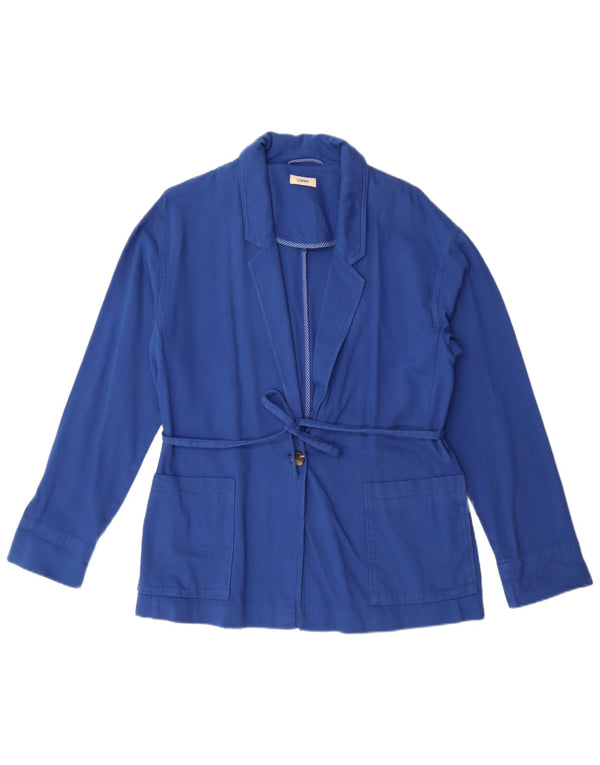 Esprit ženska prevelika jakna s jednim gumbom UK 8 Small Blue