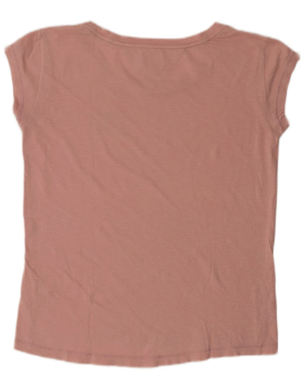 Tommy Hilfiger Womens Graphic T-Shirt Top UK 10 Small Pink Flecked