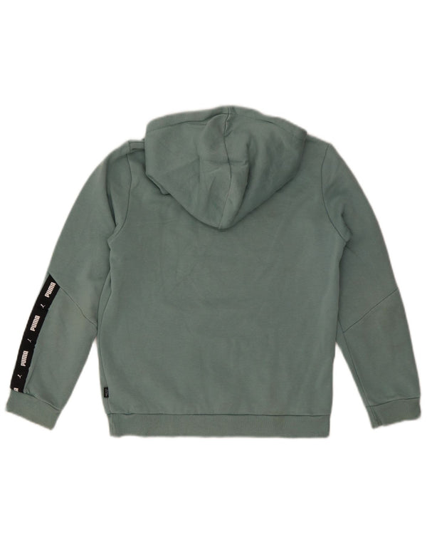 Puma Girls Graphic Hoodie Džemper 11-12 Years Blue Colourblock Pamuk