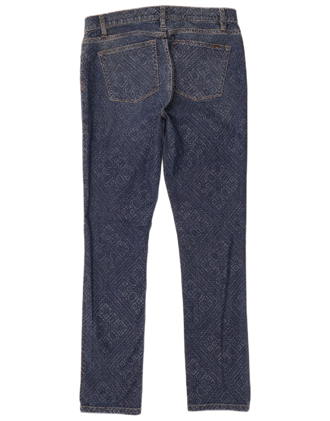 Ženske uske traperice Ralph Lauren US 8 srednje W32 L31 plavi geometrijski pamuk