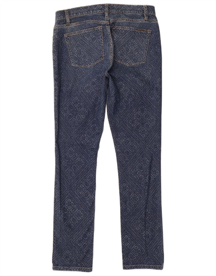 Ženske uske traperice Ralph Lauren US 8 srednje W32 L31 plavi geometrijski pamuk