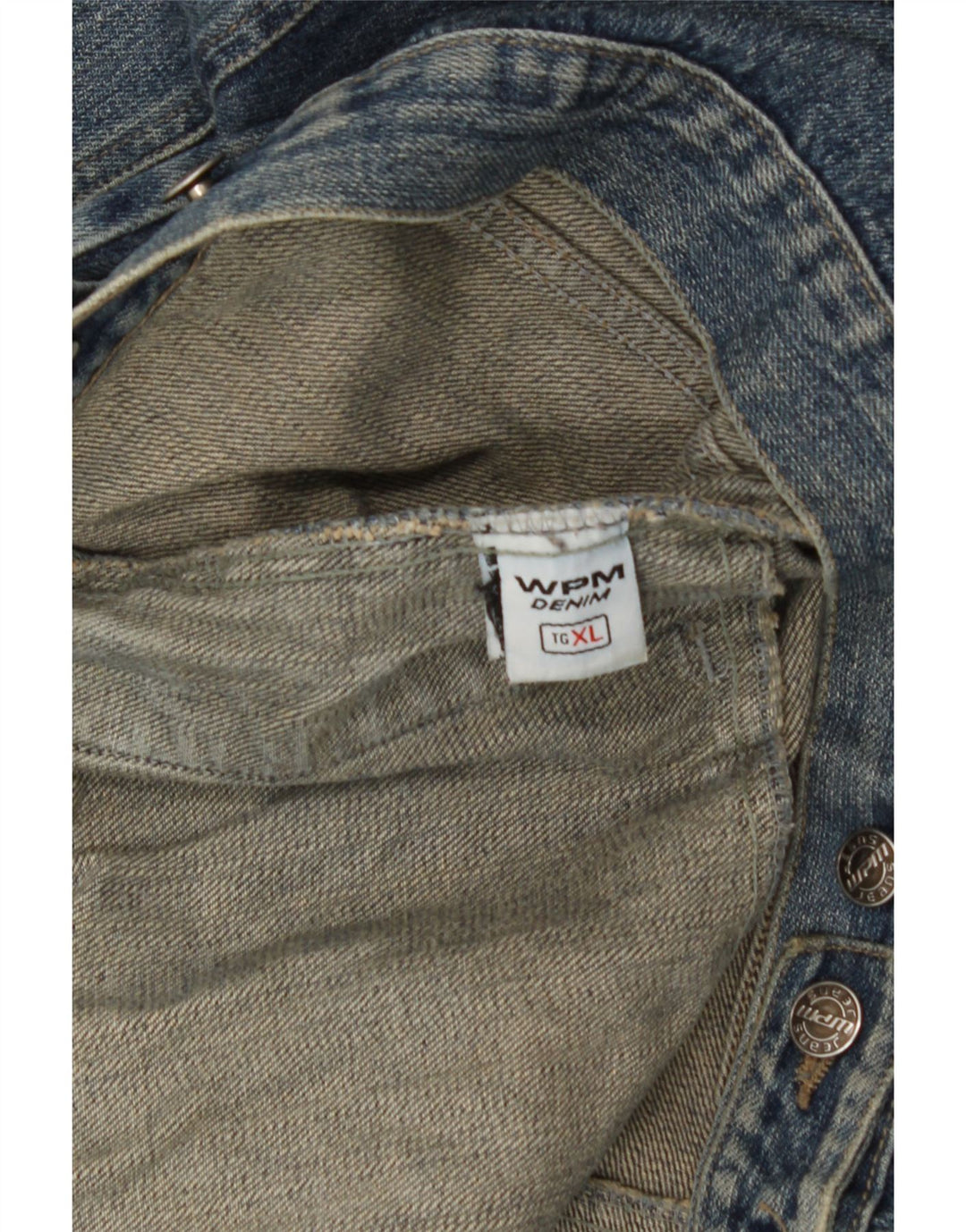 WPM Mens Denim Jacket UK 42 XL Blue Cotton Classic Vintage WPM and Second-Hand WPM from Messina Hembry 