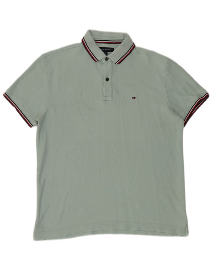 Tommy Hilfiger muška polo majica srednjeg tirkiznog kroja srednje kroja