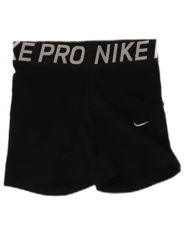 NIKE Ženske Dri Fit Graphic Sport Shorts UK 8 Mali crni poliester