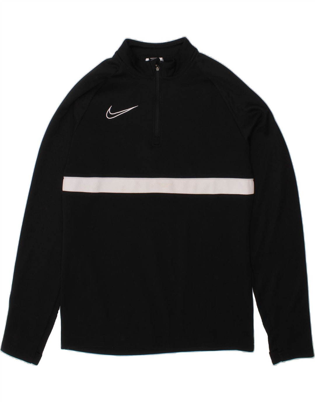 NIKE Boys Dri Fit Tracksuit Top 10-11 Years Medium Black Colourblock Vintage Nike and Second-Hand Nike from Messina Hembry 