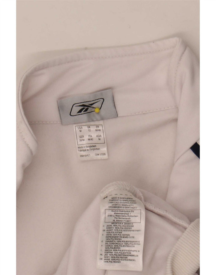 Reebok ženska gornja jakna za trenirku UK 12 Medium White Colourblock poliester