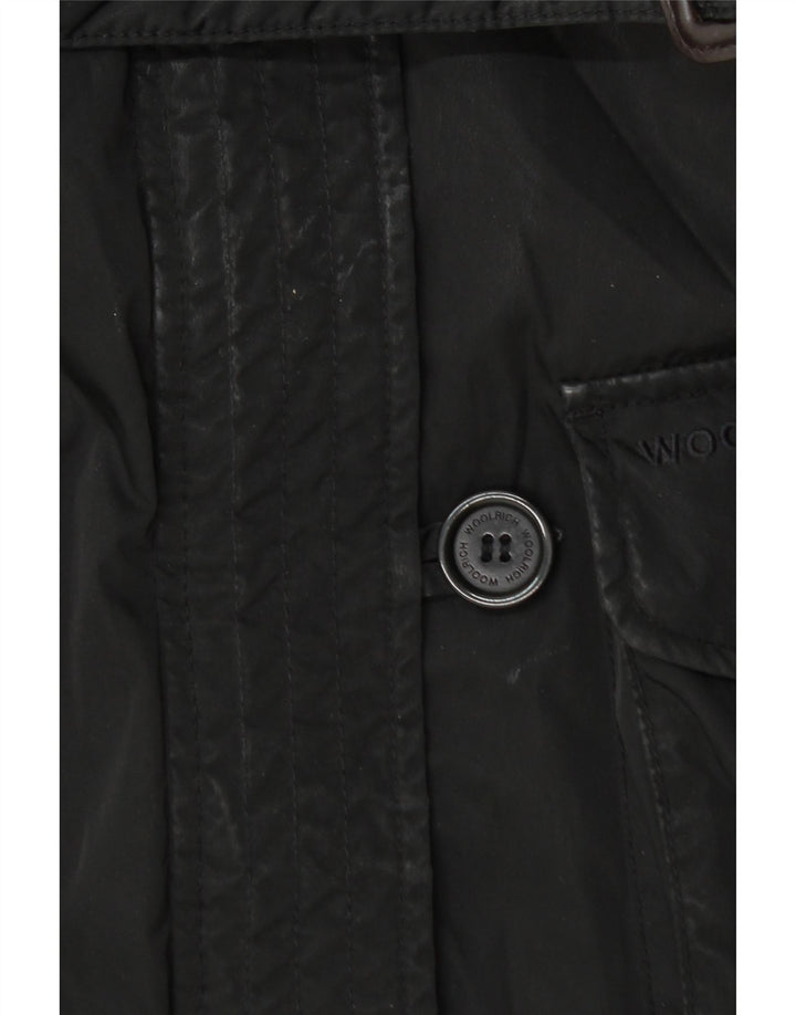 Woolrich ženska pomoćna jakna s kapuljačom UK 14 srednji crni poliester