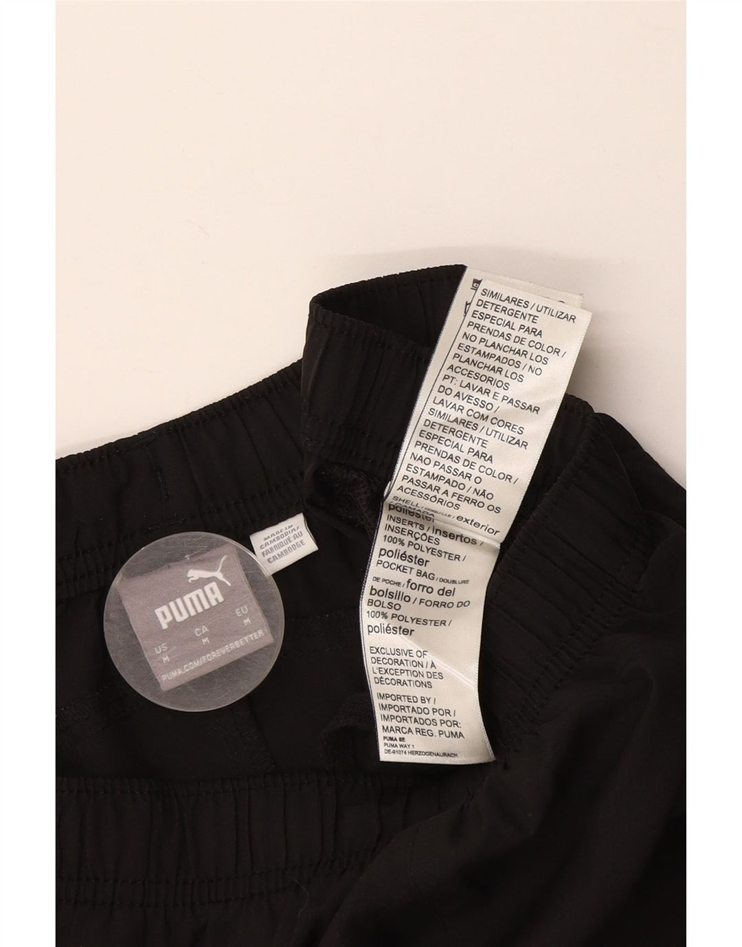 Puma muške kratke sportske hlače srednje veličine crni poliester