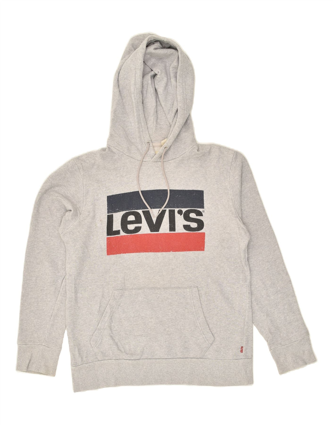 LEVI'S Mens Graphic Hoodie Jumper Small Grey Cotton | Vintage Levi's | Thrift | Second-Hand Levi's | Used Clothing | Messina Hembry 
